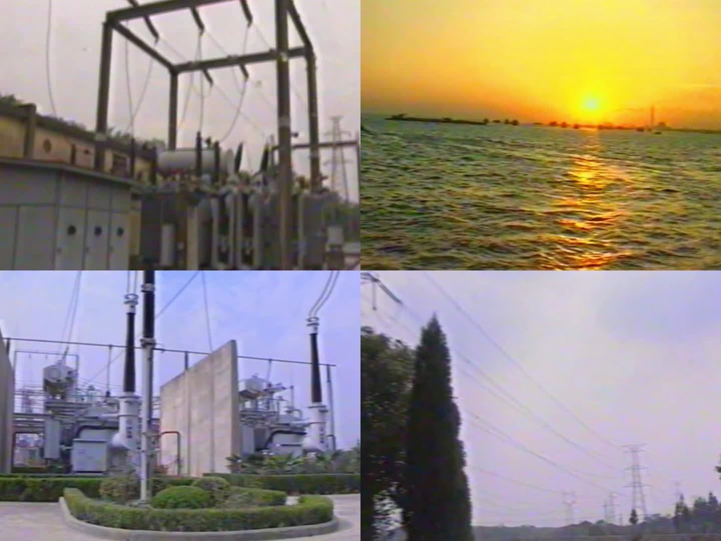 九十年代电力建设电力航拍