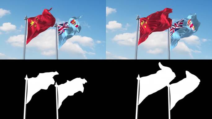 中国- Fiji斐济旗