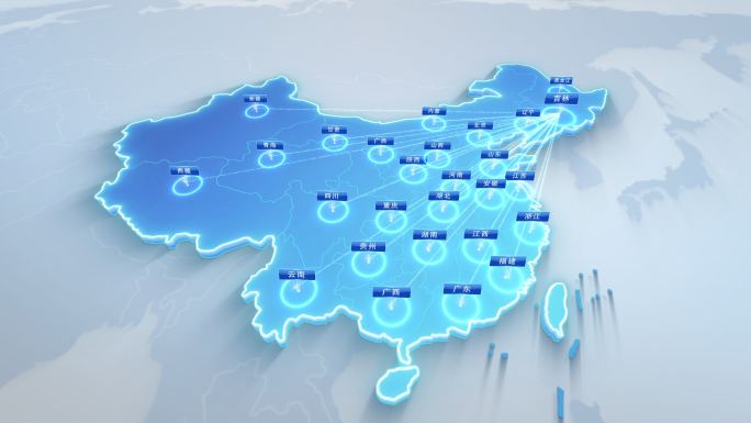 世界地图+中国地图吉林省辐射全世界