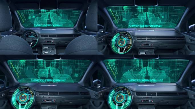 汽车内饰无人驾驶自动驾驶虚拟大屏智慧通行
