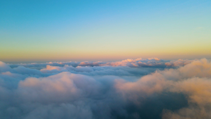 蓝天上的白云4K航拍