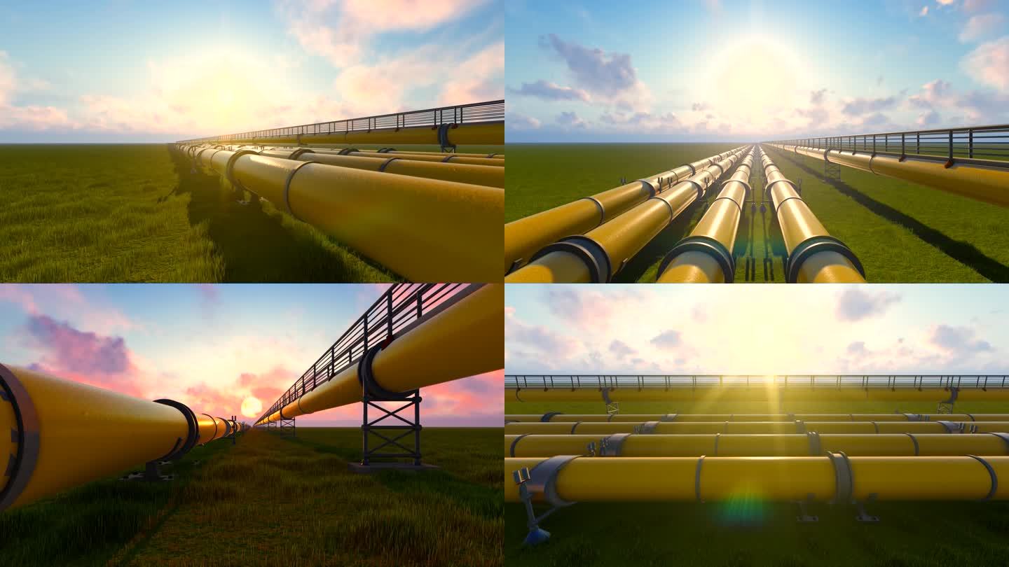 石油天然气水资源输送管道动画01