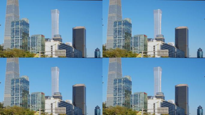 中国尊CBD建筑群4k实拍