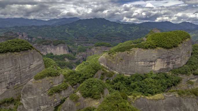 4K延时航拍湖南新宁崀山光影交错