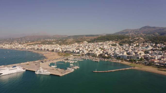 希腊Rethymno Crete鸟瞰图