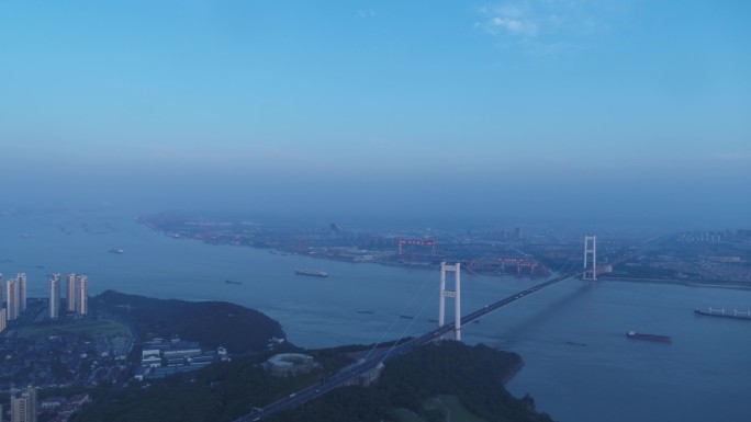 江阴城市大景 长江 无锡大景 唯美景色