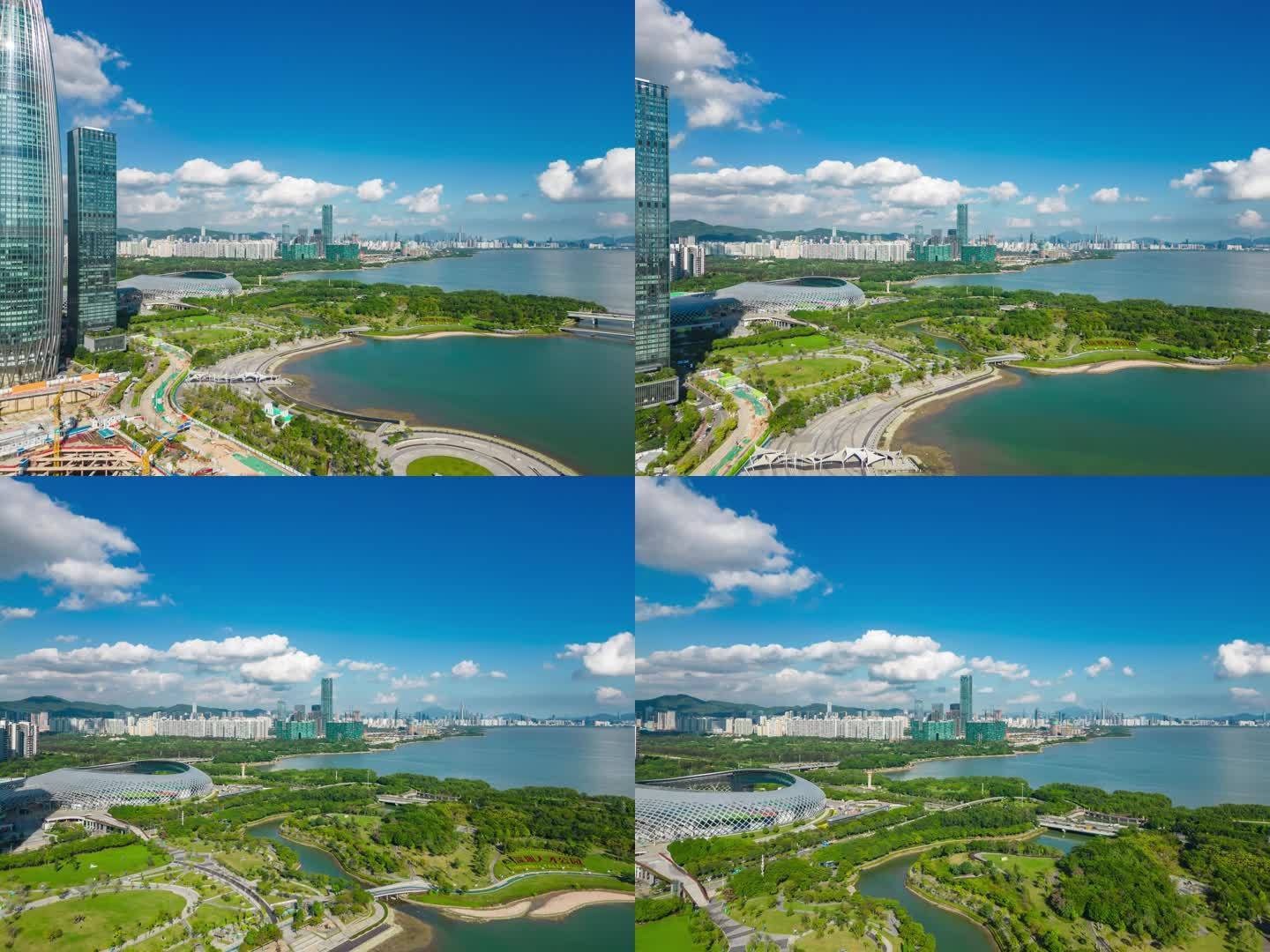 深圳湾城市景观航拍