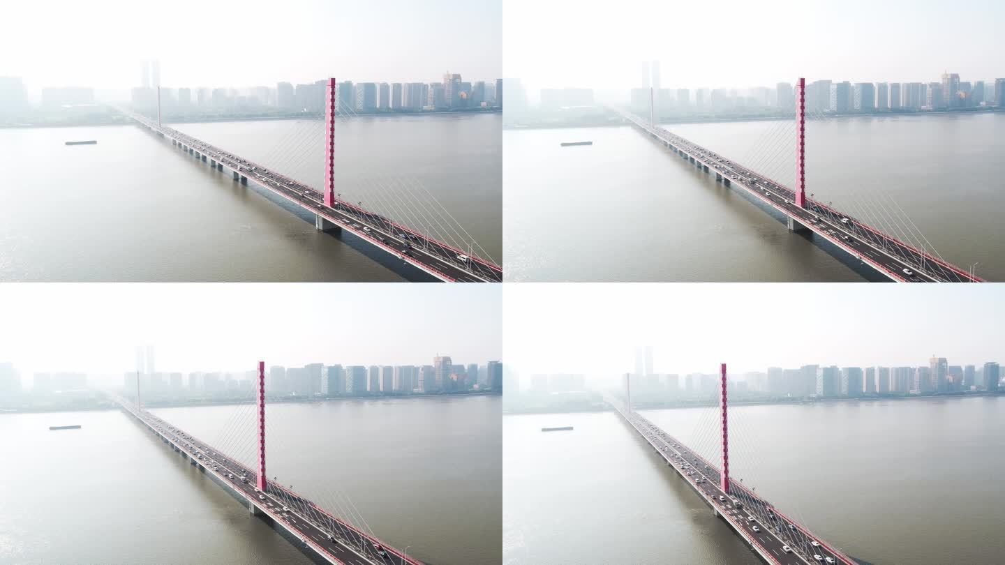 杭州西兴大桥鸟瞰图