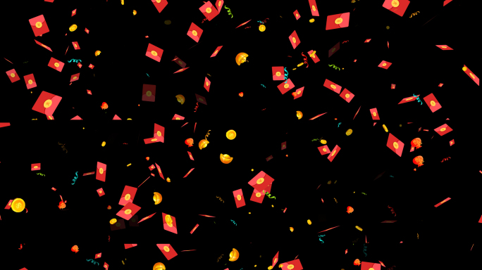 8k红包雨下落带通道