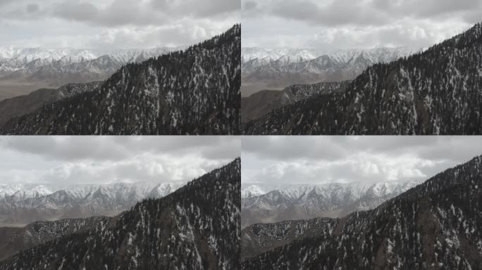 4K航拍log模式 新疆巍峨雪山