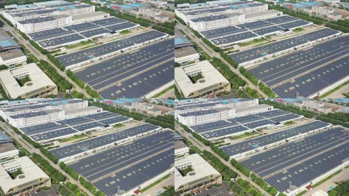 4K原素材-航拍上海比亚迪工业园