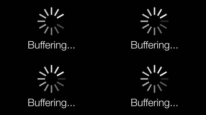 缓冲加载符号-循环。4公里