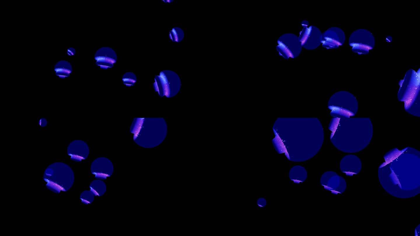 抽象质感三维彩球水母冲屏背景6