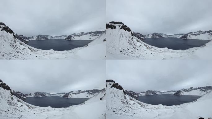 吉林长白山天池西坡雪景4K