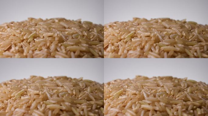 茉莉糙米旋转特写坚果五谷杂粮营养食物