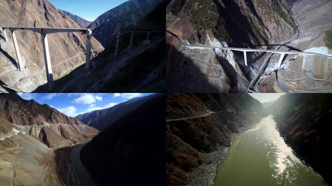 4K-大峡谷水电站山区公路高架桥