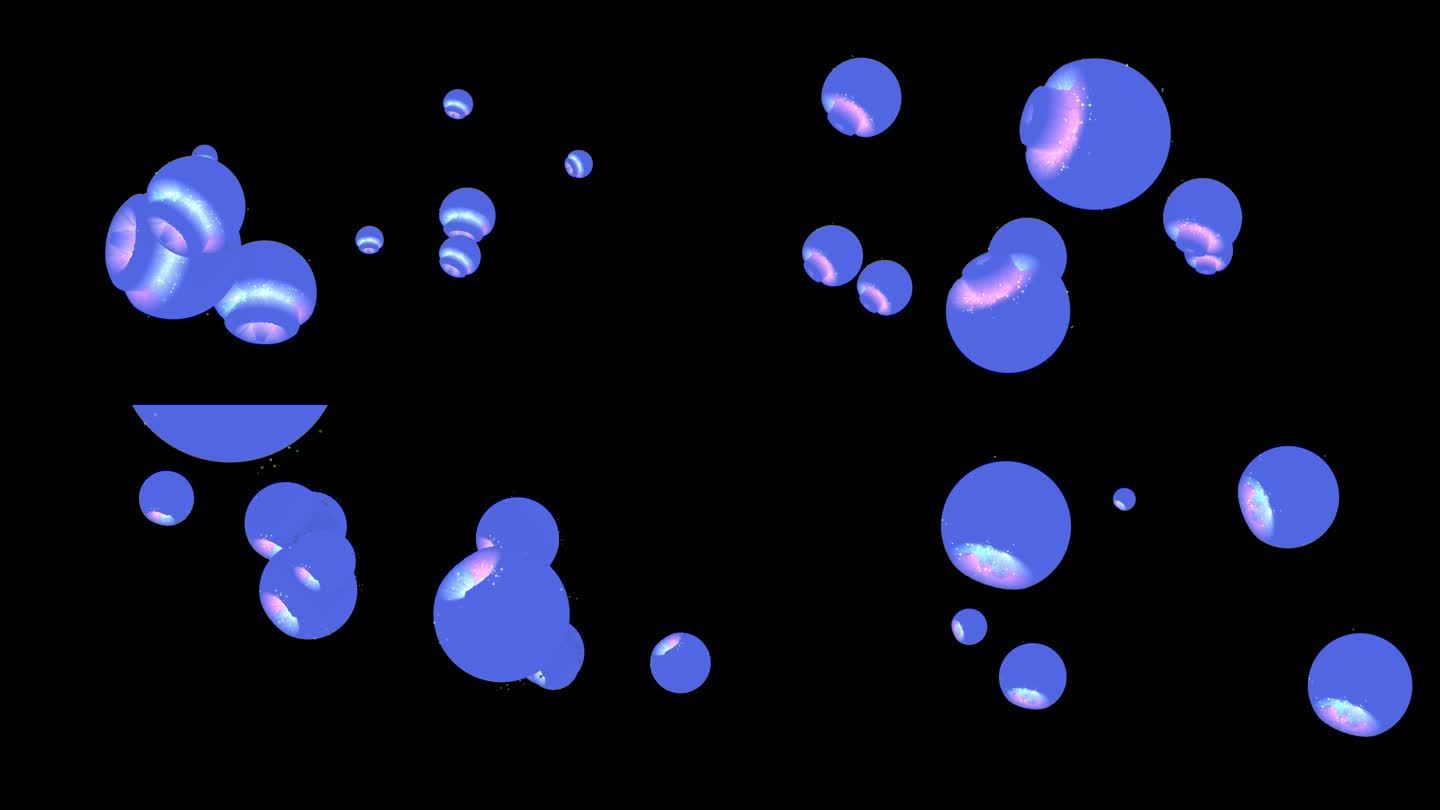 抽象质感三维彩球水母冲屏背景9