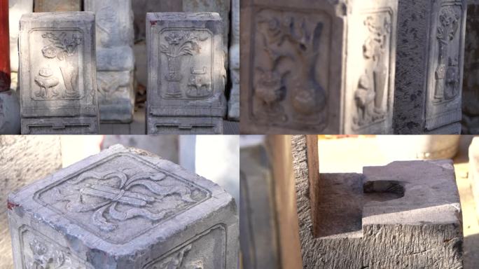门墩 箱型门墩 石狮子 石雕 传统