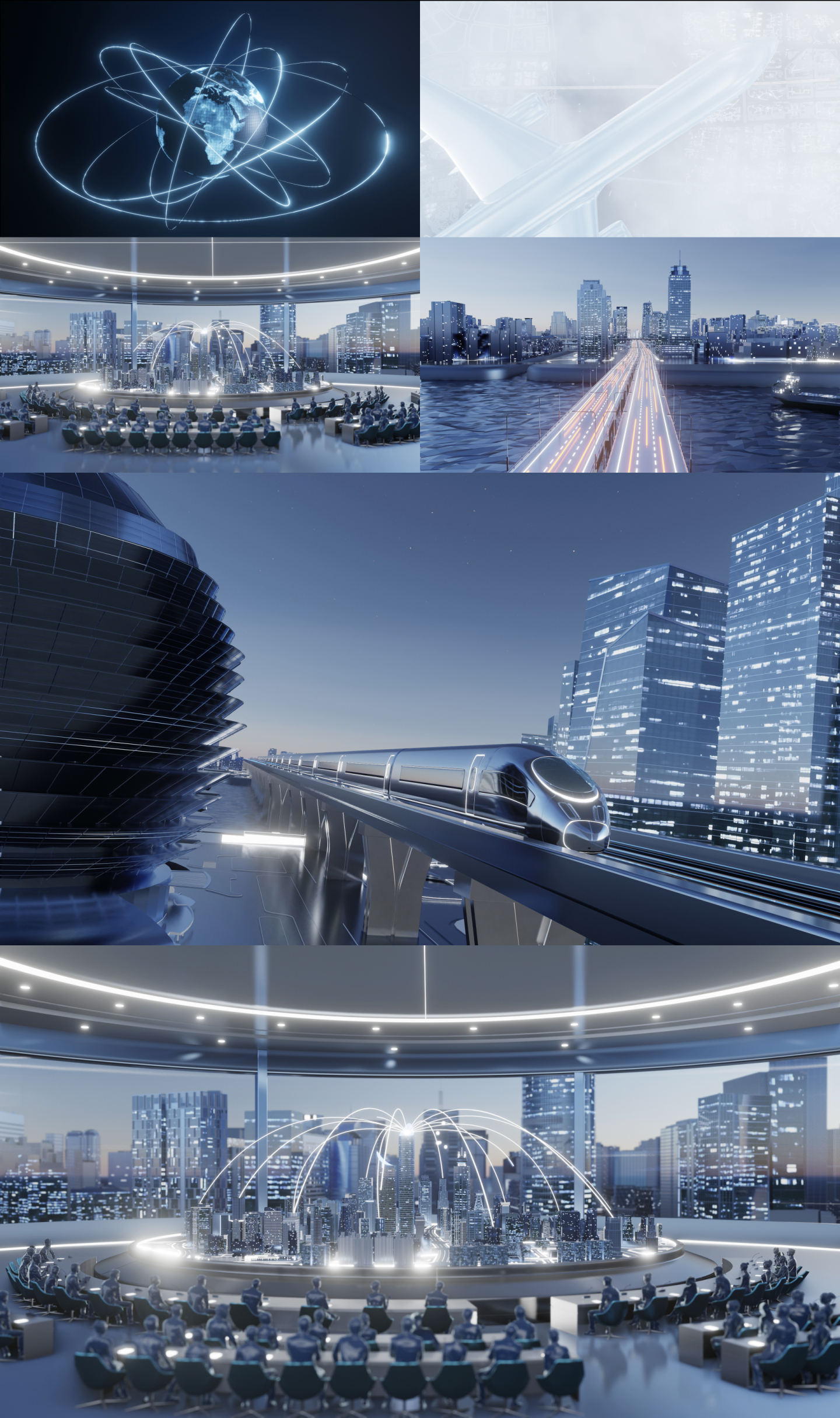 宽屏现代科技虚拟智慧城市穿梭_视频素材