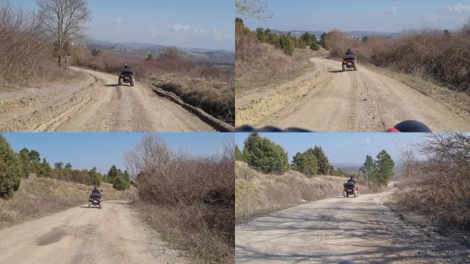 越野驾驶Atv旅行、夏季、公路旅行、