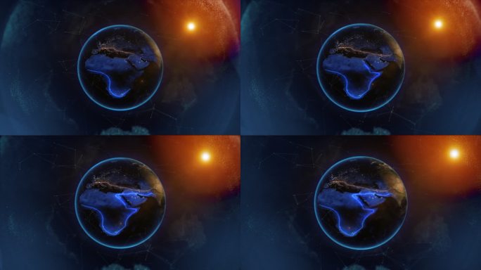 原创地球模型展示动画AE模板