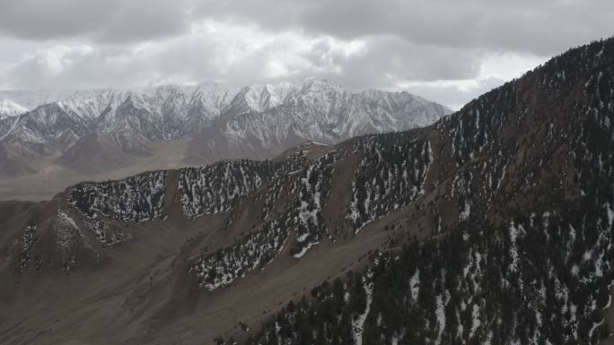 4K航拍log模式 新疆巍峨雪山