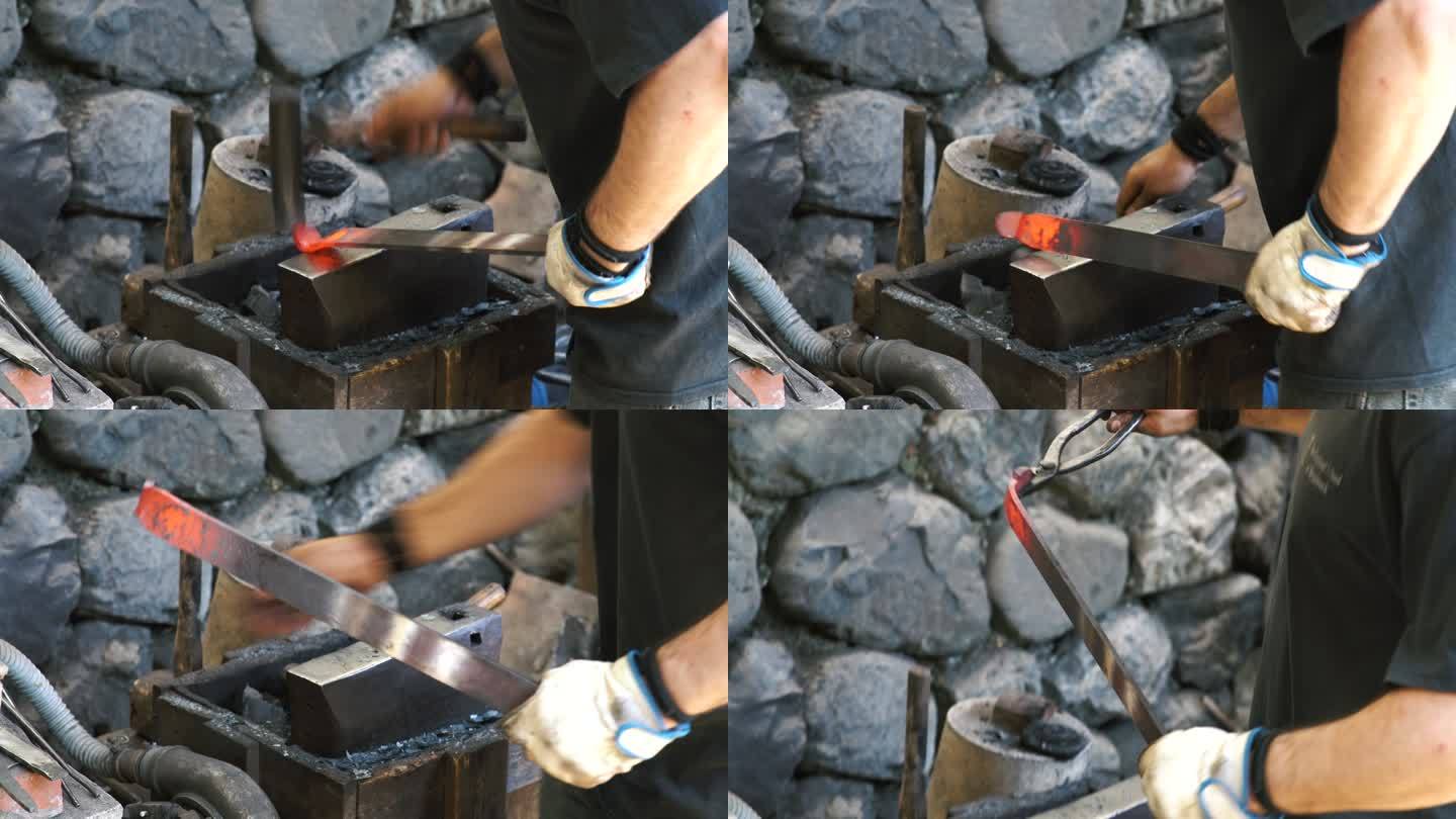 铁匠制作传统日本料理刀