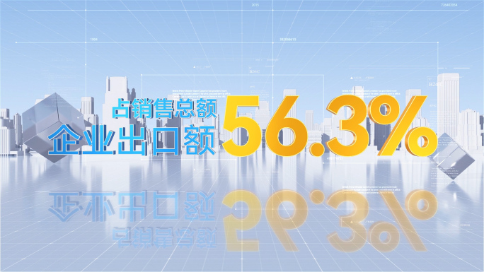 高端大气城市穿梭数据报告ae模板