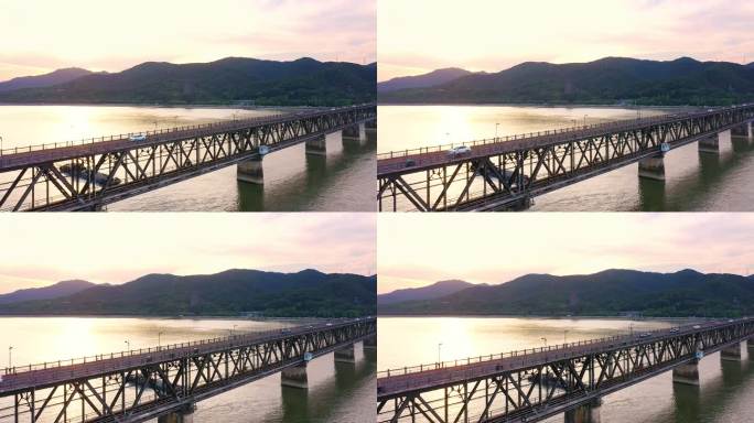 铁路桥梁双层大桥汽车火车高架智慧交通