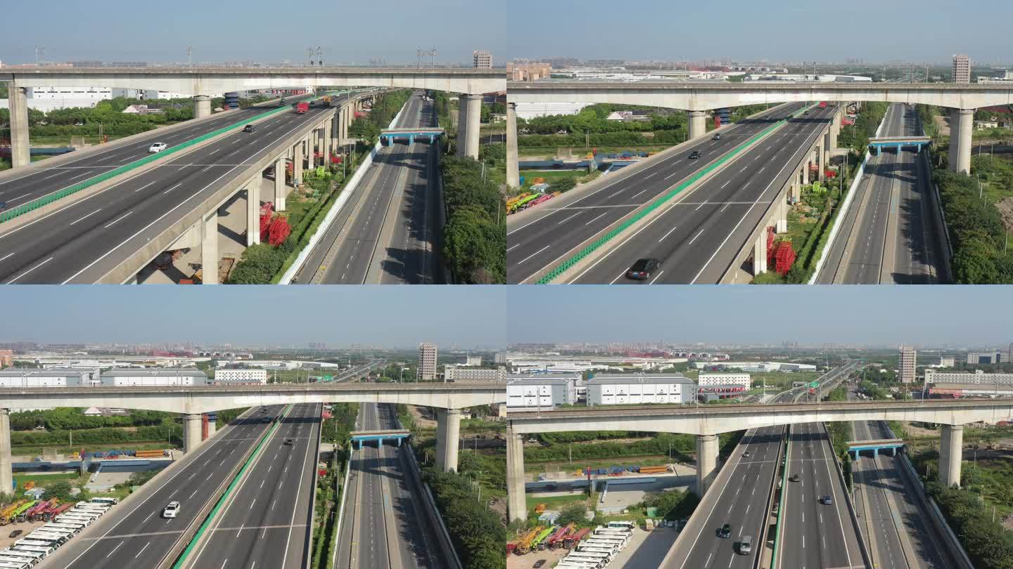 4K原素材-上海G15沈海城高速公路
