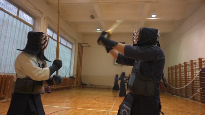 武术训练日本武士击剑训练