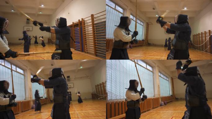 武术训练日本武士击剑训练