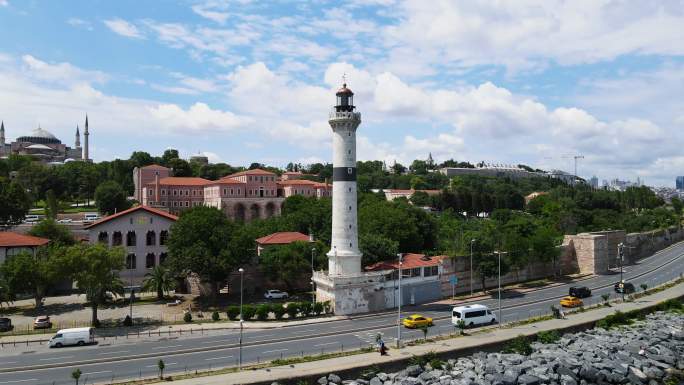 在苏丹艾哈迈德广场（Sultanahmet Square）、空中索菲亚大教堂（Aerial Hagi