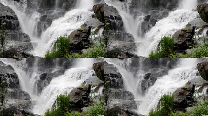 瀑布高山流水瀑布绿水青山