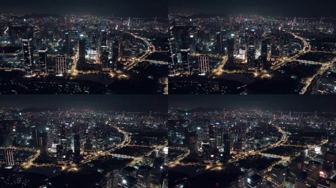 深圳前海夜景航拍