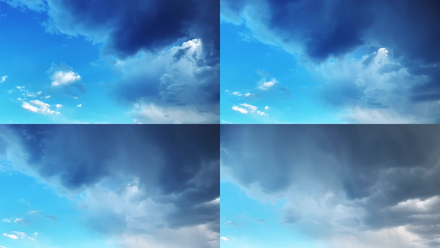 【HD天空】蓝天乌云仙境晴朗云团奇幻仙云