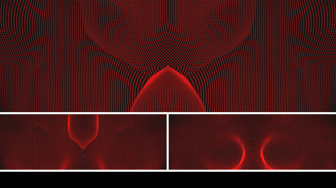 【宽屏时尚背景】红黑立体曲线方点炫酷矩阵