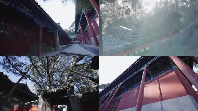 唯美中国风 古建筑 古寺庙 铃铛特写