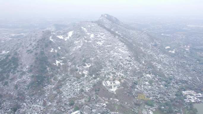 杭州超山风景区雪景 4K航拍