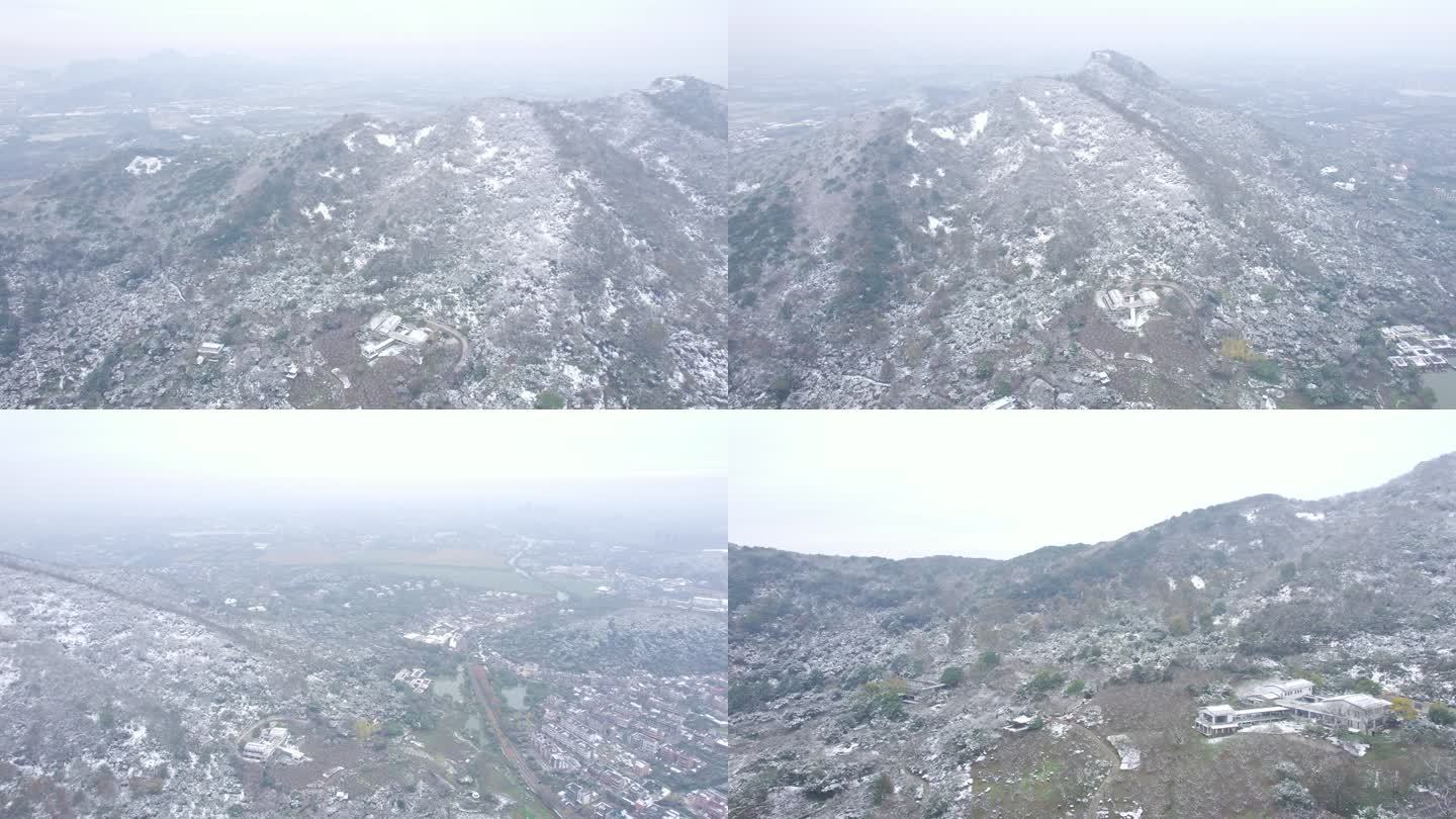 杭州超山风景区雪景 4K航拍