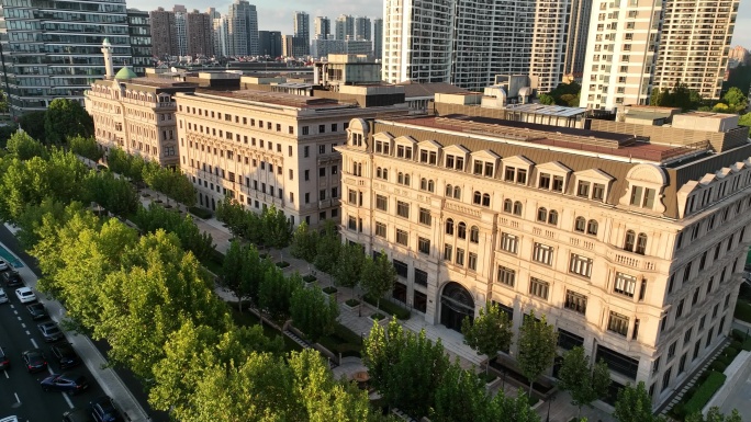 4K原素材-上海浦东企业总部经济地标景观
