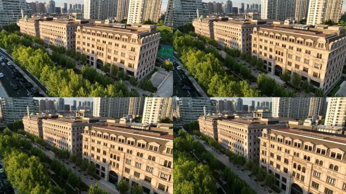 4K原素材-上海浦东企业总部经济地标景观