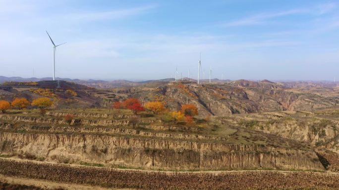 陕北米脂航拍黄土高原