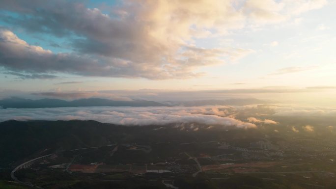 4K西双版纳山峰云海航拍神石山