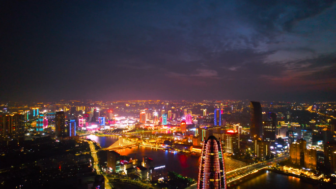 宁波三江口夜景