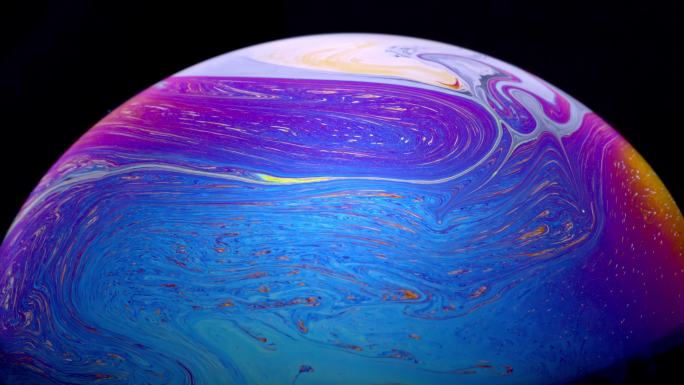 流动的色彩模拟星球泡泡