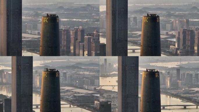珠江新城航拍空镜