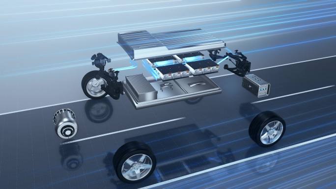 新能源汽车模型分解组成结构素材