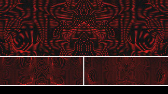 【宽屏时尚背景】红黑炫酷矩阵方点立体曲线