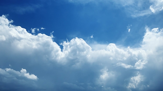 【HD天空】蓝天白云云隙光线仙境白色云烟